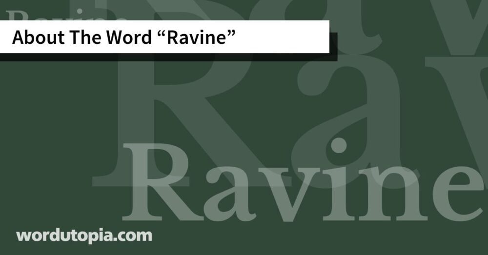 About The Word Ravine