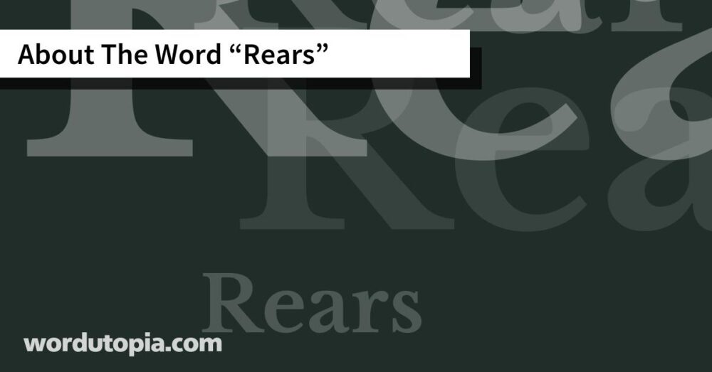 About The Word Rears