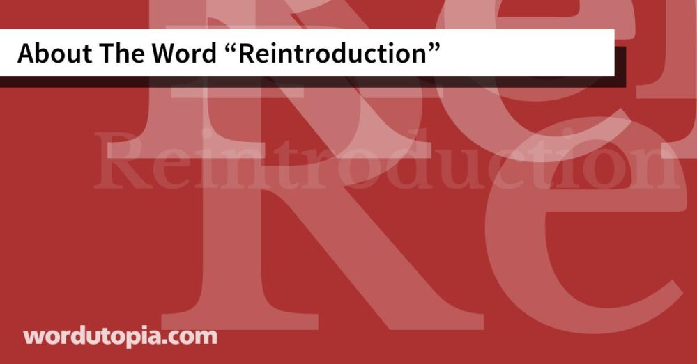 About The Word Reintroduction