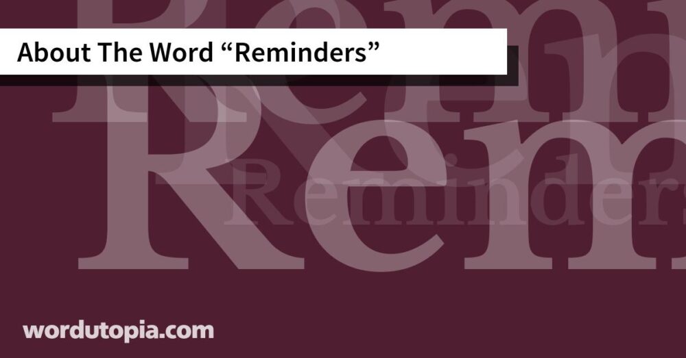 About The Word Reminders