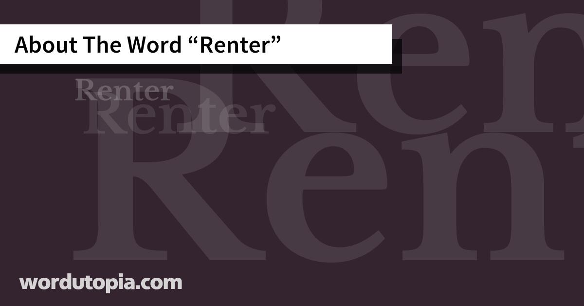 About The Word Renter