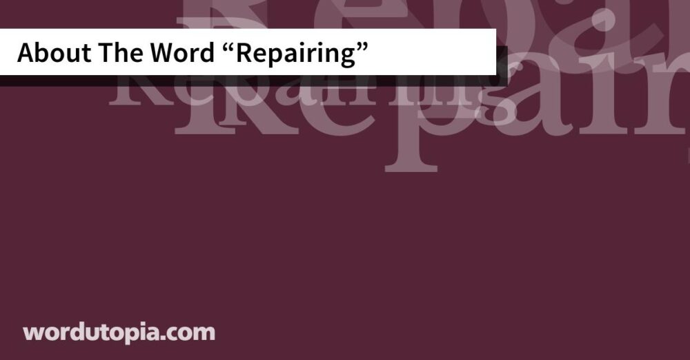 About The Word Repairing