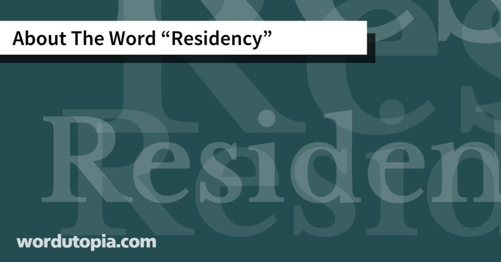 About The Word Residency