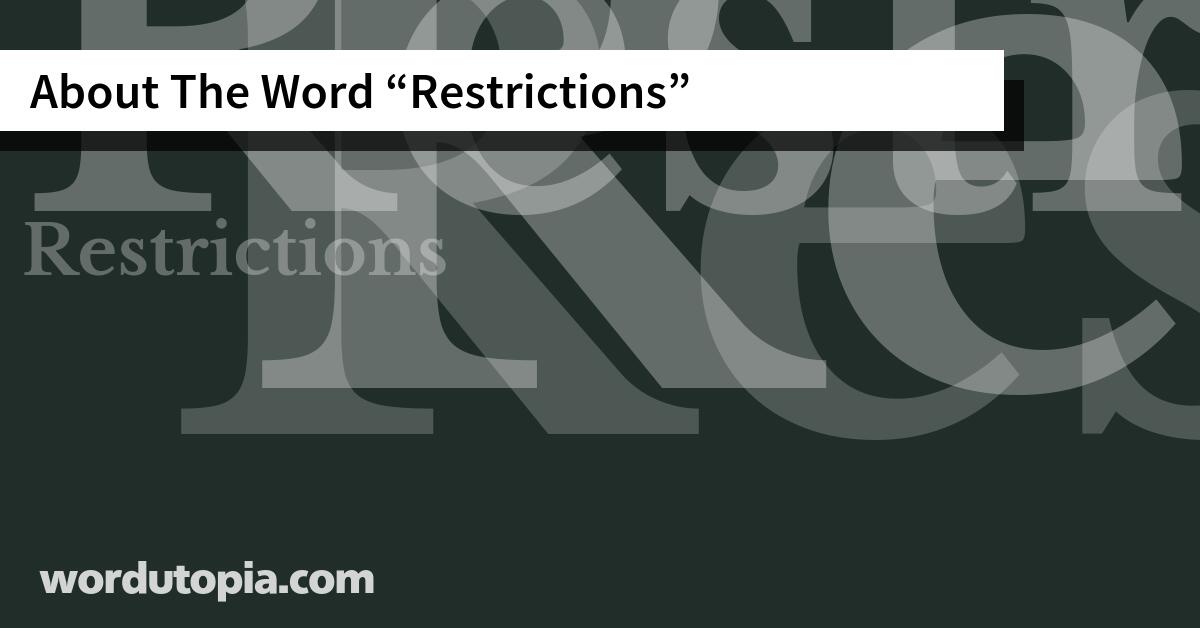 About The Word Restrictions