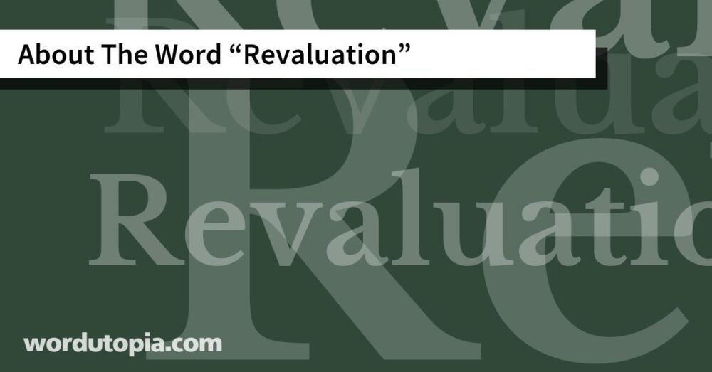 About The Word Revaluation