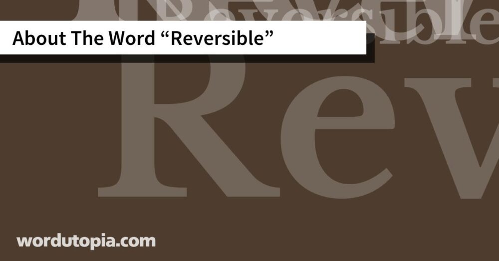 About The Word Reversible