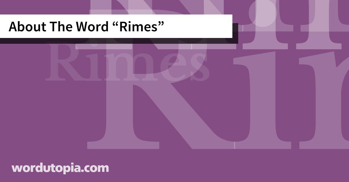 About The Word Rimes