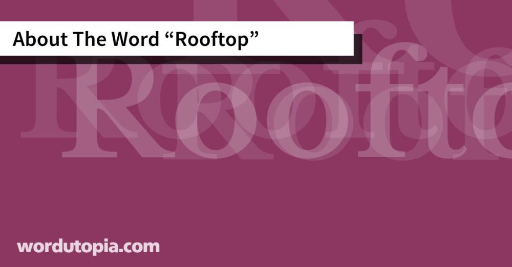 About The Word Rooftop