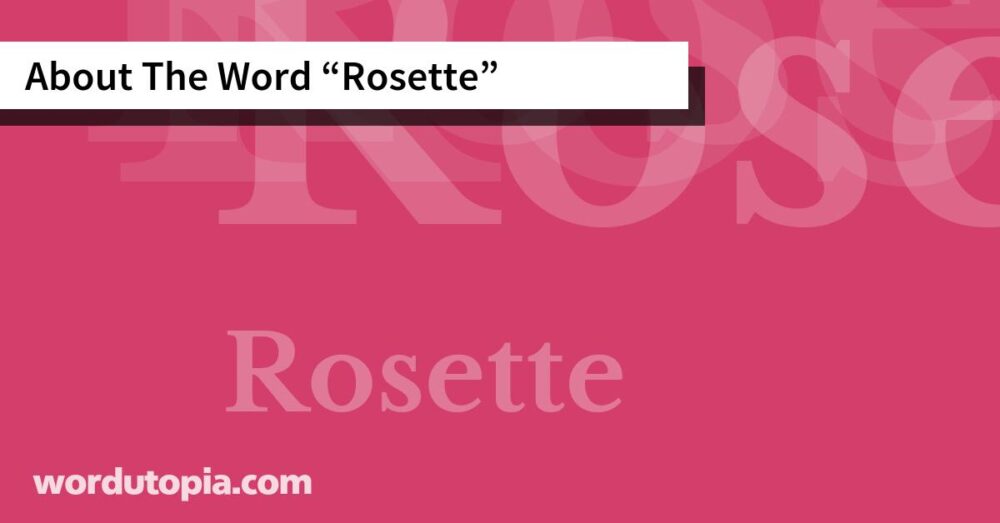 About The Word Rosette