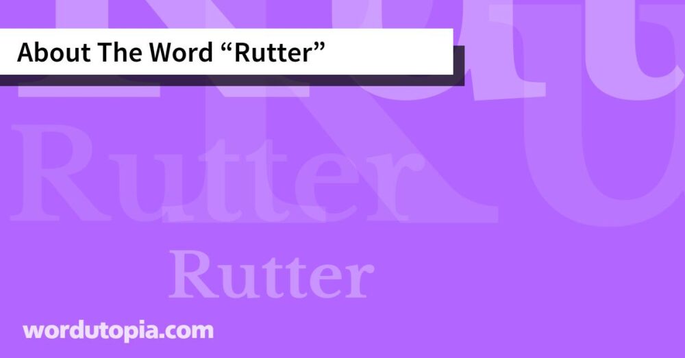 About The Word Rutter