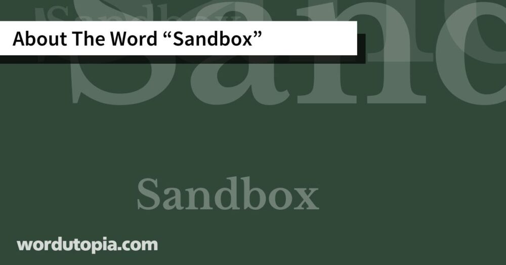 About The Word Sandbox
