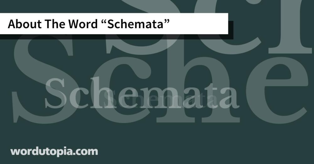 About The Word Schemata