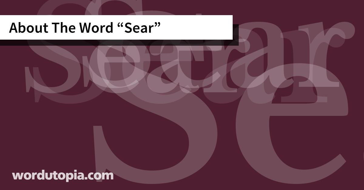 About The Word Sear