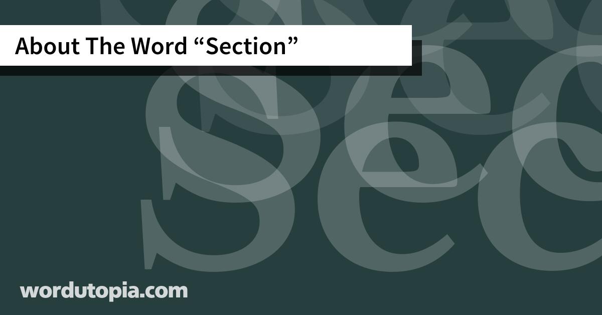 About The Word Section