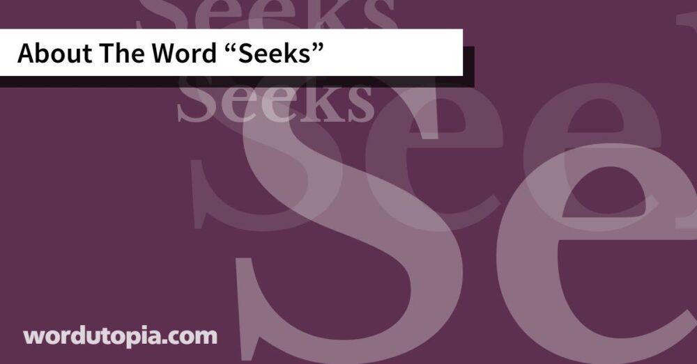 About The Word Seeks