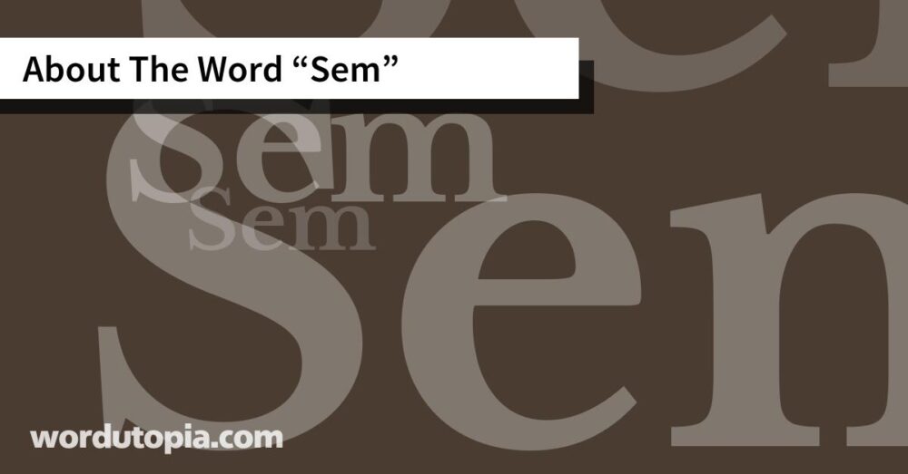 About The Word Sem