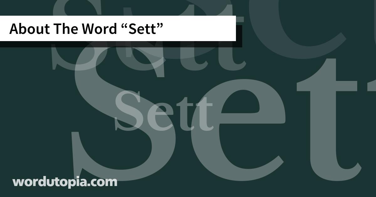 About The Word Sett