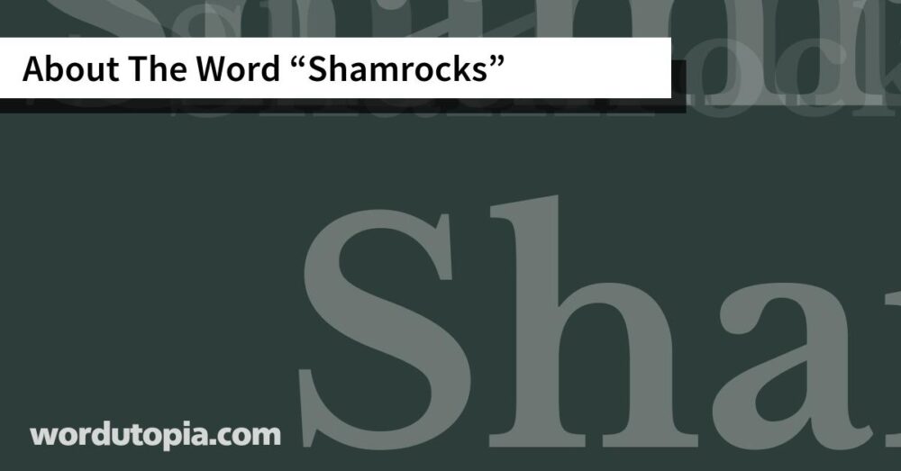 About The Word Shamrocks