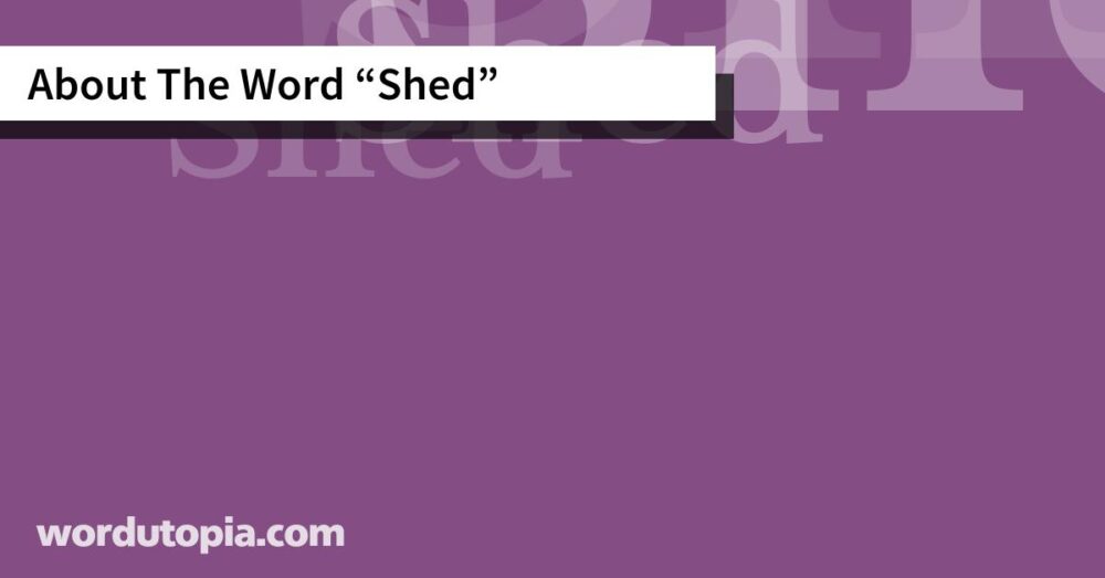 About The Word Shed