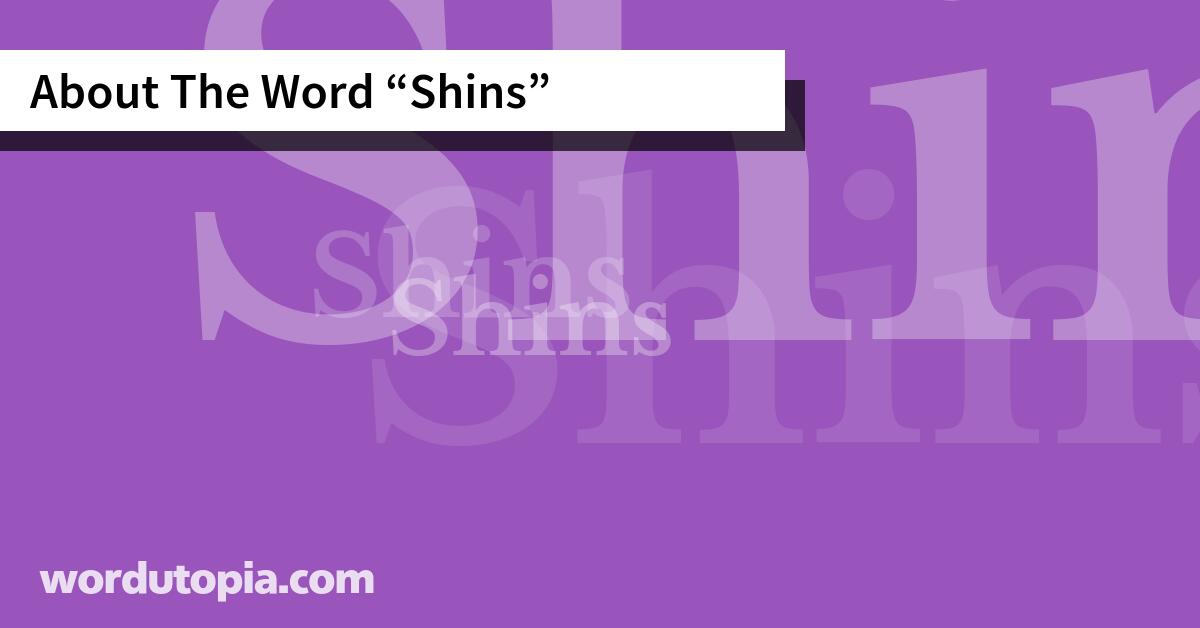 About The Word Shins