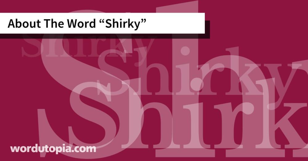 About The Word Shirky