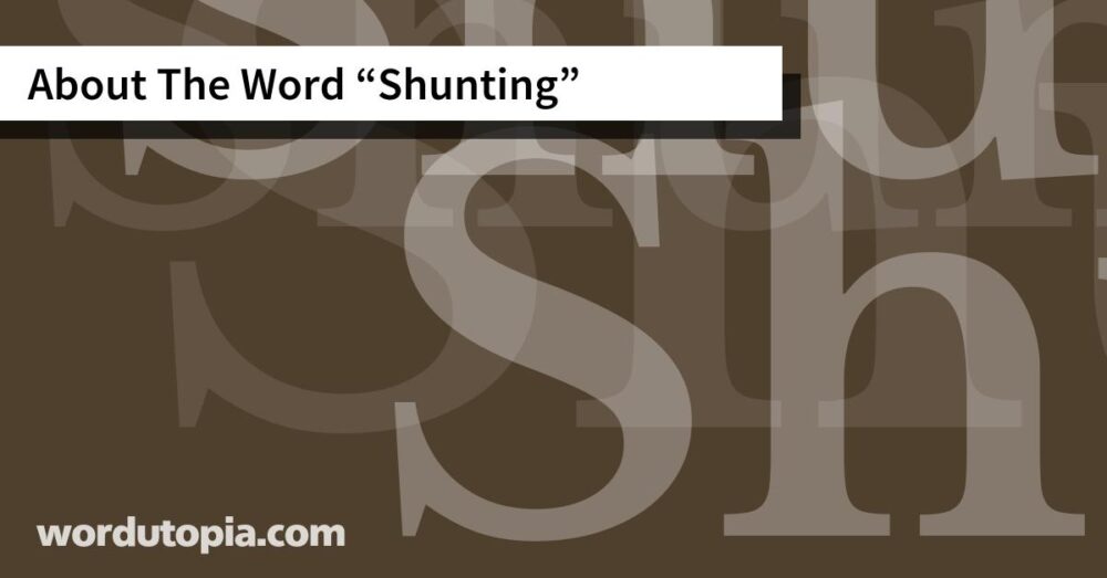 About The Word Shunting