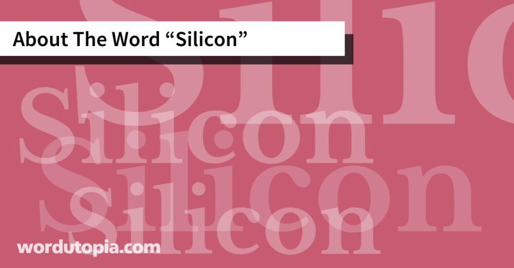 About The Word Silicon
