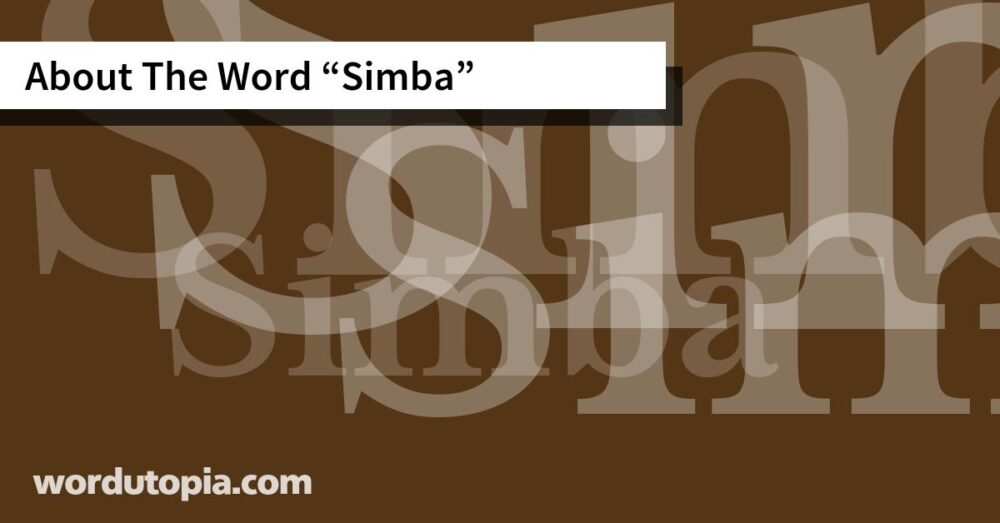 About The Word Simba