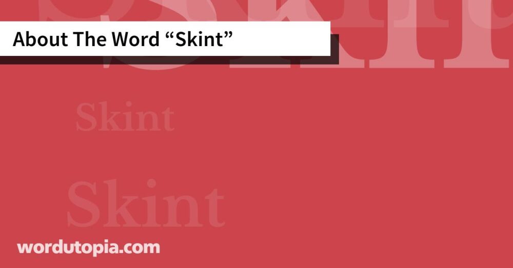 About The Word Skint