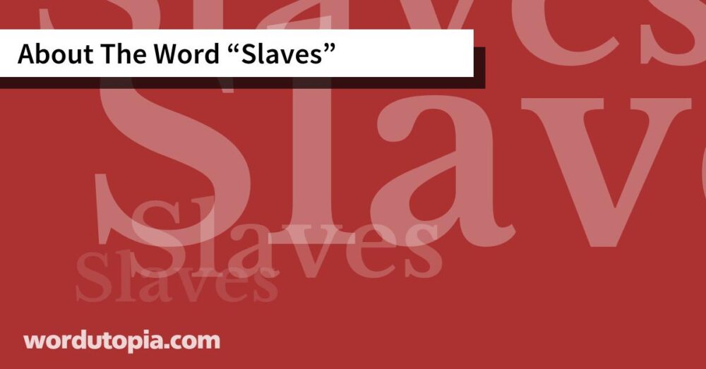 About The Word Slaves
