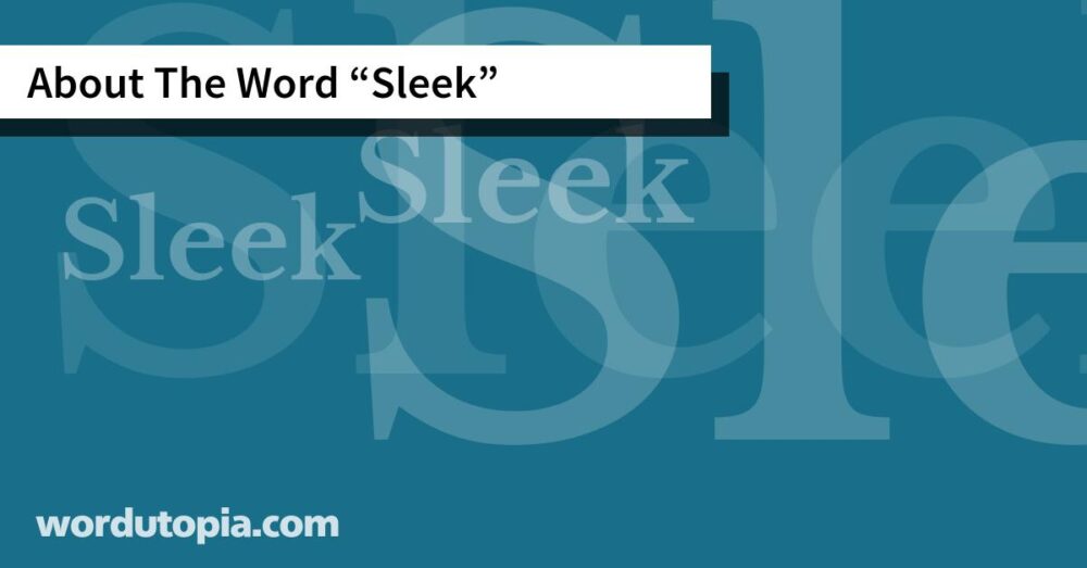 About The Word Sleek