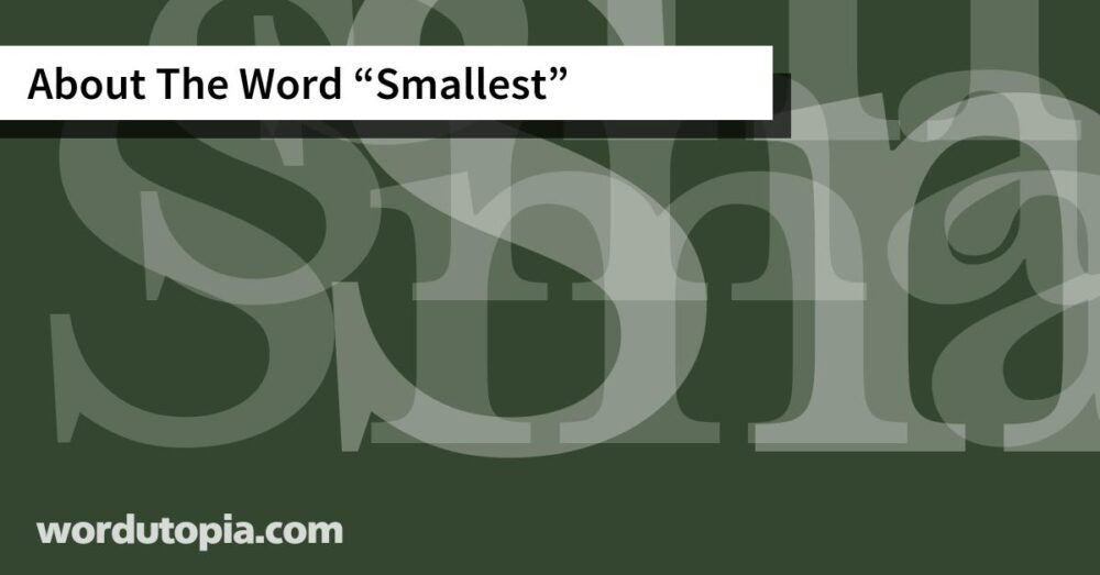 About The Word Smallest