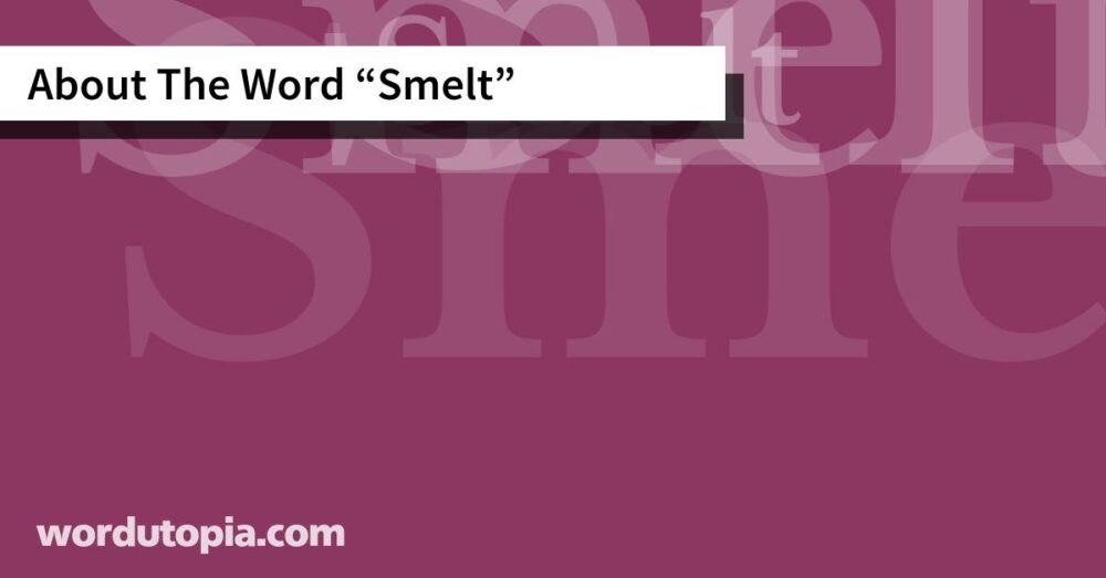 About The Word Smelt