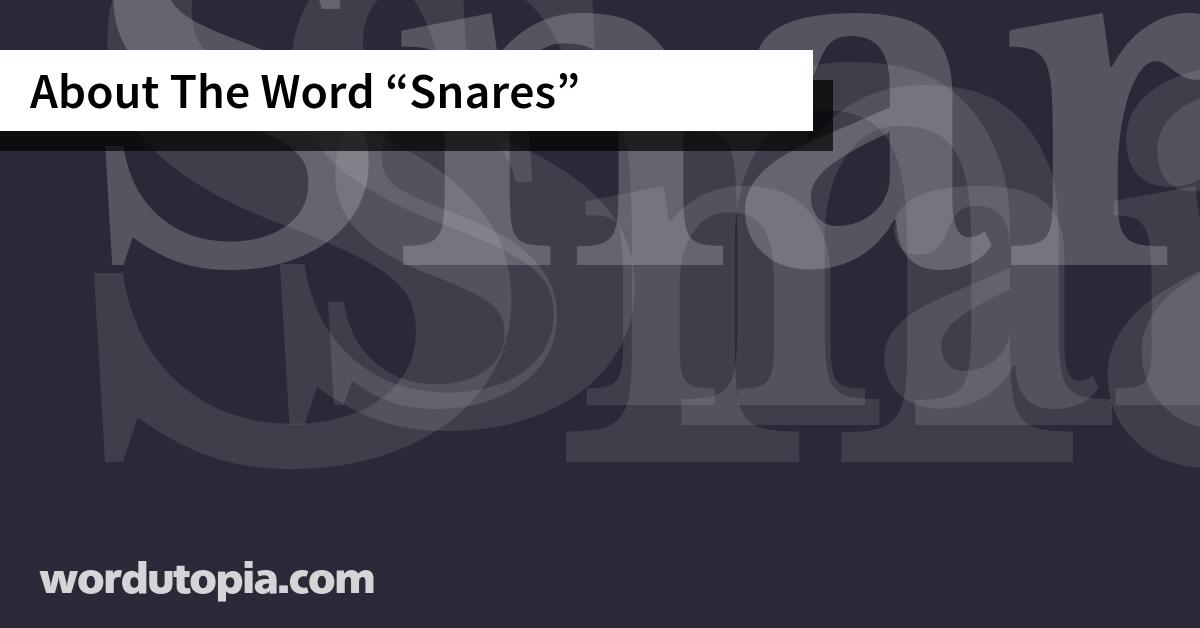 About The Word Snares