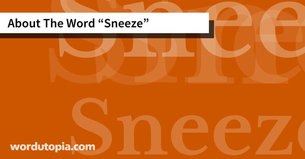 About The Word Sneeze