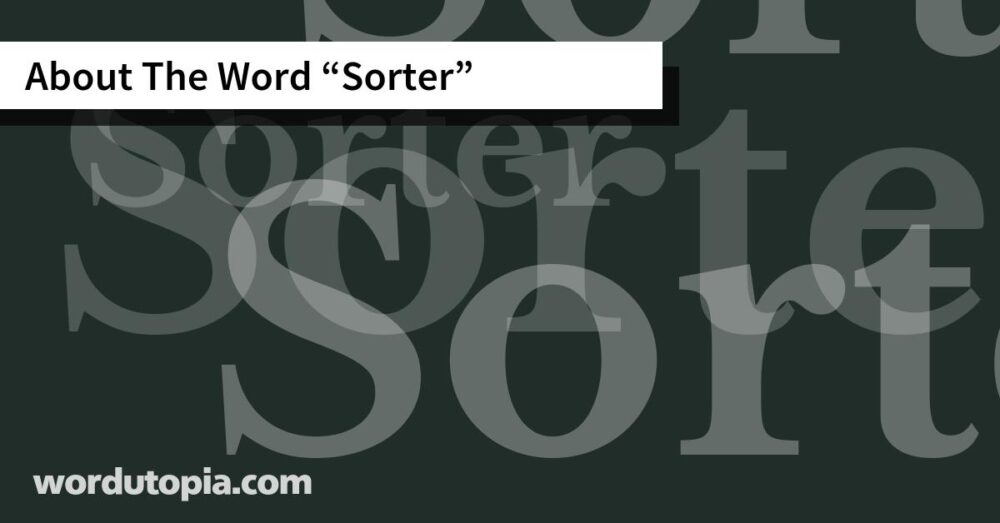 About The Word Sorter