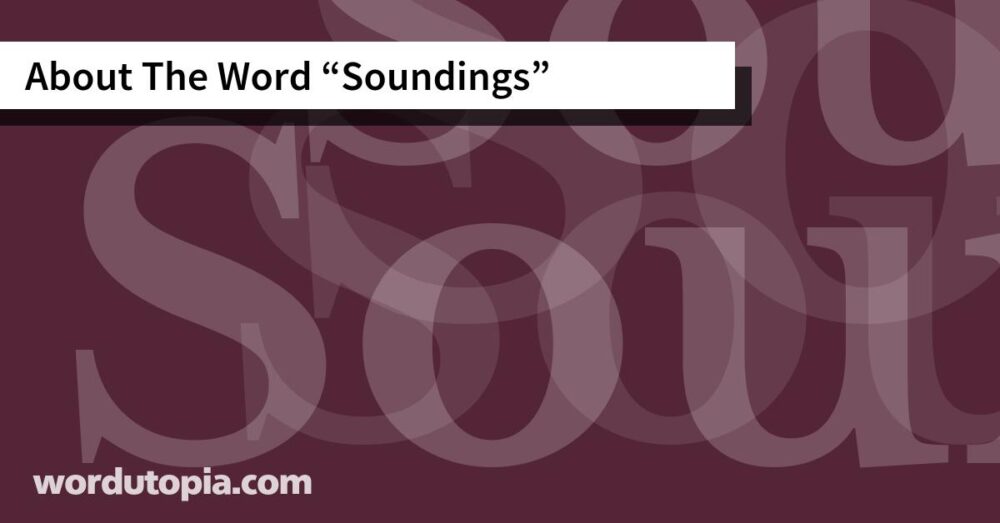 About The Word Soundings
