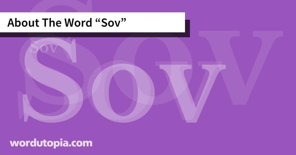 About The Word Sov