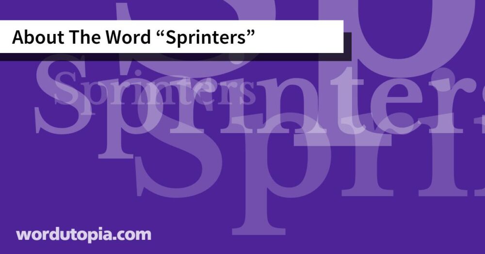 About The Word Sprinters