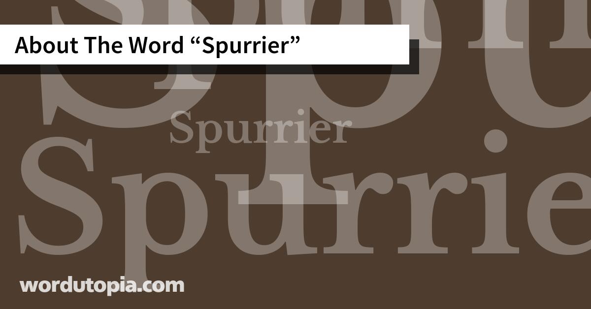 About The Word Spurrier