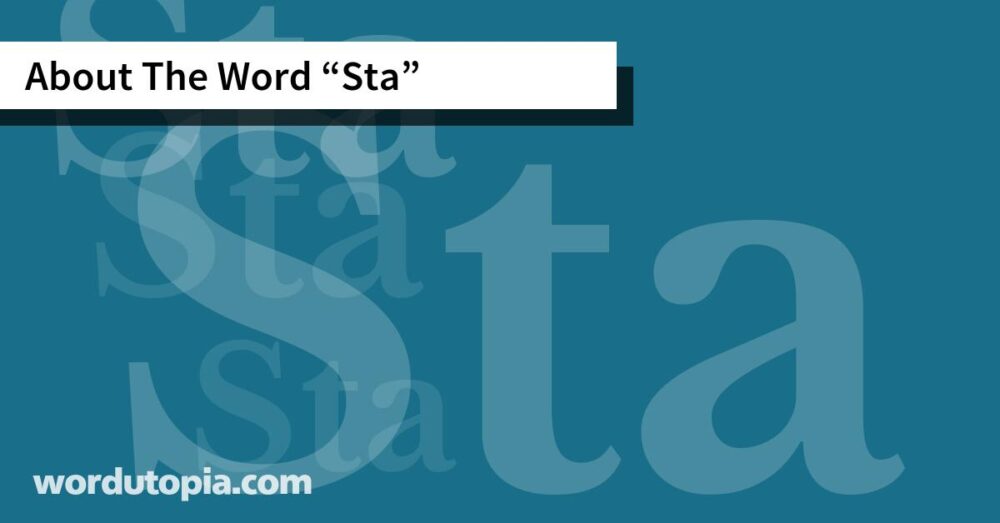 About The Word Sta