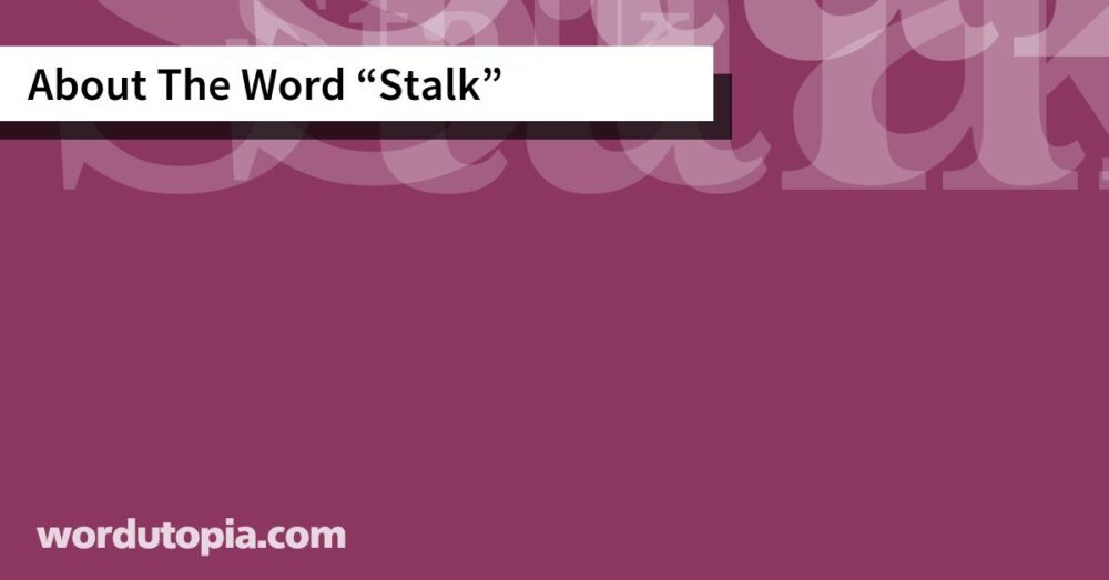 About The Word Stalk