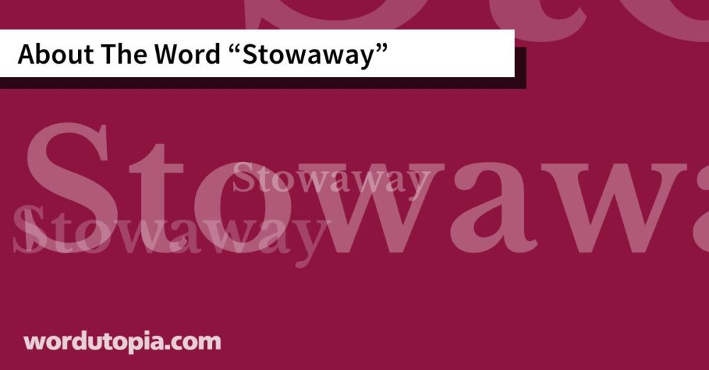 About The Word Stowaway