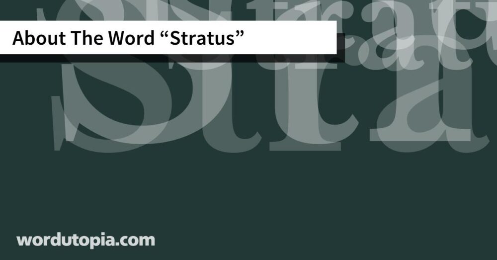 About The Word Stratus