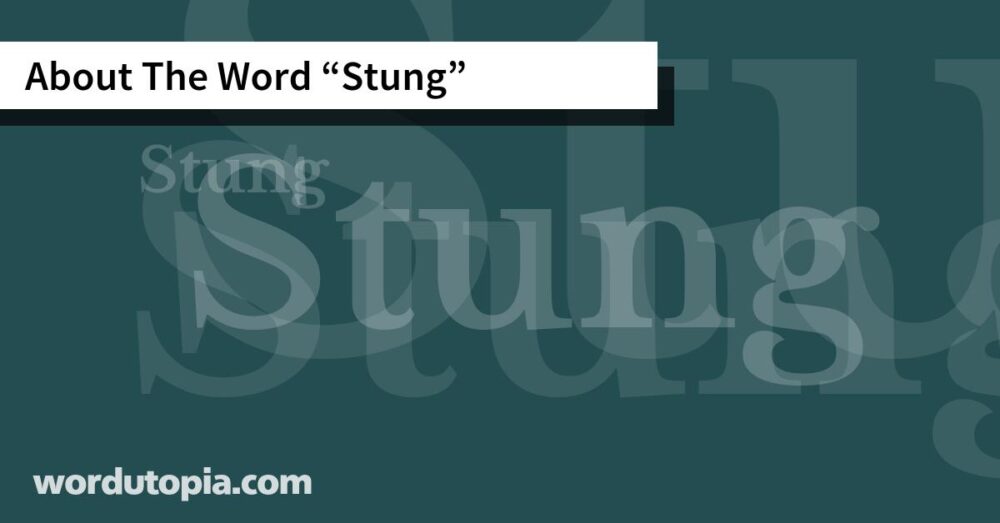 About The Word Stung
