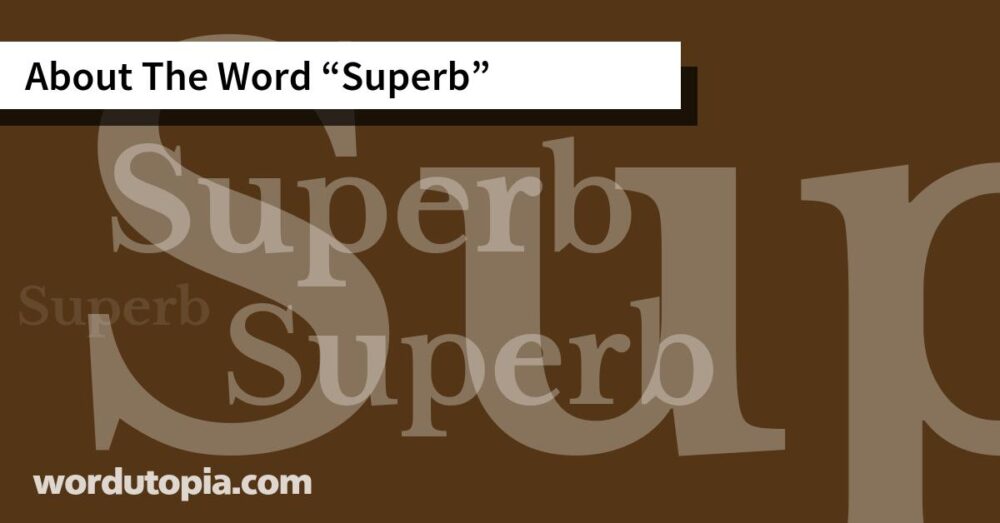 About The Word Superb