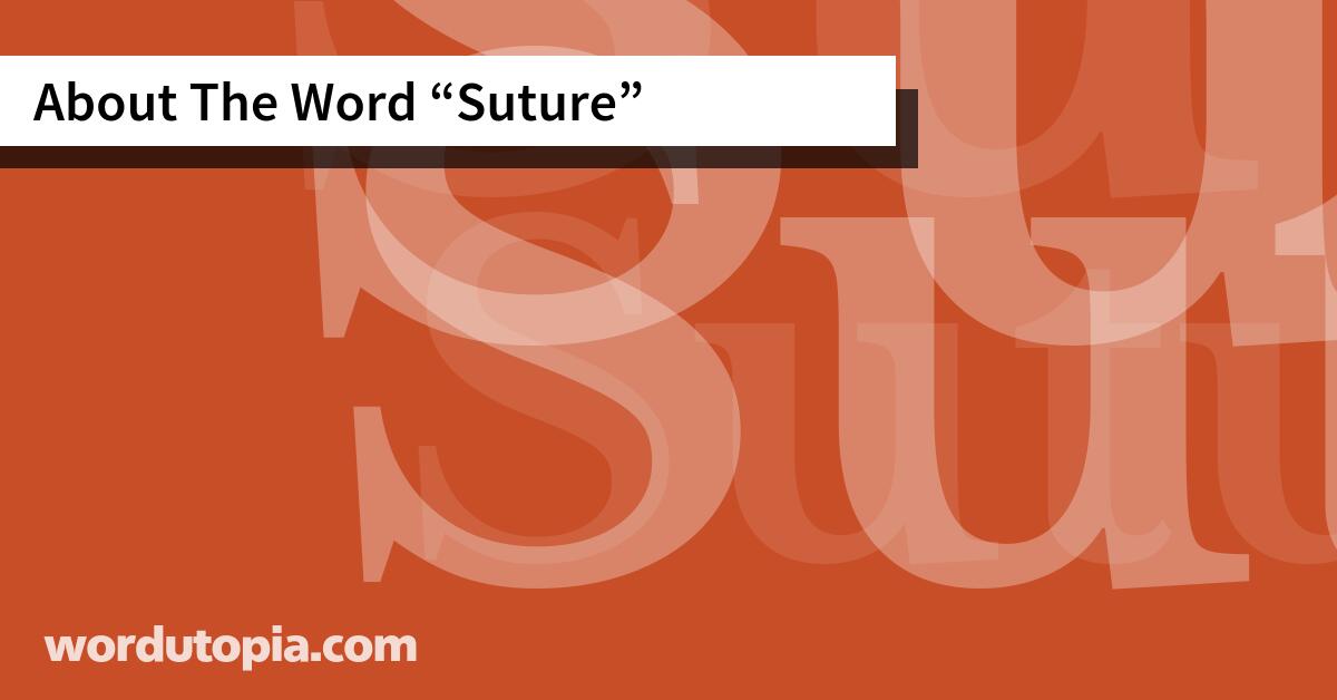 About The Word Suture