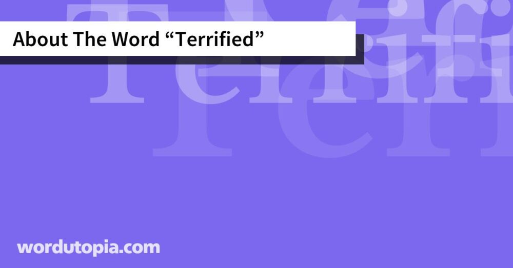 About The Word Terrified
