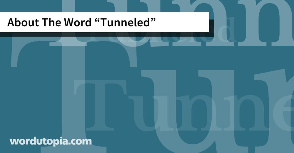 About The Word Tunneled