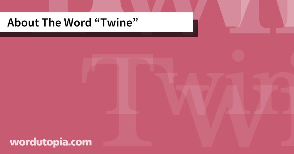 About The Word Twine